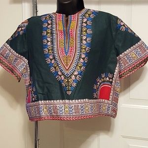 African dashiki crop top